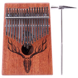 VI VICTORY 17 Key Kalimba Thumb Piano, Mahogany Solid Wood, Color-painted 【 Deer 】*No Carved Key Notes*