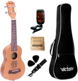 VIVICTORY Soprano Ukulele / 21 Inch / Mahogany / Aquila String / Beginner Kit 【 Tiger Tattoo 】