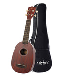 VIVICTORY Pineapple Ukulele / 21 inch / Nylon Strings / Gig Bag for beginner - 【Brown / matte】