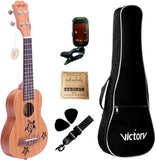 VIVICTORY Soprano Ukulele / 21 Inch / Mahogany / Aquila String / Beginner Kit 【Turtle】