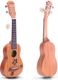 VIVICTORY Soprano Ukulele / 21 Inch / Mahogany / Aquila String / Beginner Kit 【Turtle】