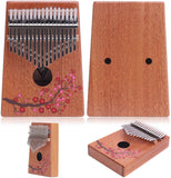 VI VICTORY 17 Key Kalimba Thumb Piano, Mahogany Solid Wood, Color-painted 【 Plum 】