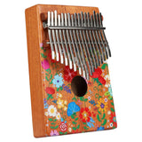 VI VICTORY 17 Key Kalimba Thumb Piano, Mahogany Solid Wood, Color-painted 【 Carnation 】