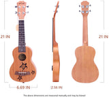 VIVICTORY Soprano Ukulele / 21 Inch / Mahogany / Aquila String / Beginner Kit 【Turtle】