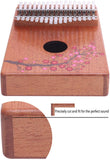 VI VICTORY 17 Key Kalimba Thumb Piano, Mahogany Solid Wood, Color-painted 【 Plum 】