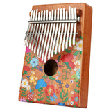 VI VICTORY 17 Key Kalimba Thumb Piano, Mahogany Solid Wood, Color-painted 【 Carnation 】