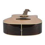 KC-JOHNNY Acoustic Guitar / 41” / Solid Spruce Top Green Pearl Binding D’Addario String Package kit【Dreadnought Pearl】KC-DR-4110C