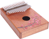 VI VICTORY 17 Key Kalimba Thumb Piano, Mahogany Solid Wood, Color-painted 【 Plum 】