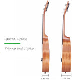 UBETA UC-031 Concert Ukulele 23 Inch Beginner Travel Mahogany Ukulele Bundle with Gig bag, clipon tuner, picks, strings chord card and strap