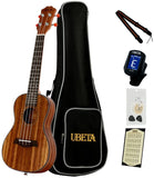 UBETA UC-K-062 Acacia Koa Concert Ukulele with Italy Aquila strings (6 in 1) Kit: Gig bag, clip-on tuner, Aquila strings,picks and straps