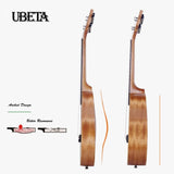 UBETA US-031 Soprano Ukulele 21 Inch Beginner Travel Mahogany Ukulele Bundle with Gig bag, clip-on tuner, picks,strings chord card and strap