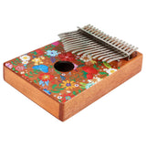VI VICTORY 17 Key Kalimba Thumb Piano, Mahogany Solid Wood, Color-painted 【 Carnation 】