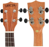 UBETA US-031 Soprano Ukulele 21 Inch Beginner Travel Mahogany Ukulele Bundle with Gig bag, clip-on tuner, picks,strings chord card and strap