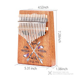 VI VICTORY 17 Key Kalimba Thumb Piano, Mahogany Solid Wood, Color-painted 【 Feather Arrow - Purple 】