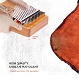 VI VICTORY 17 Key Kalimba Thumb Piano, Mahogany Solid Wood, Color-painted【 Feather Arrow -Triangle 】