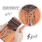 VI VICTORY 17 Key Kalimba Thumb Piano, Mahogany Solid Wood, Color-painted【 Feather Arrow -Triangle 】