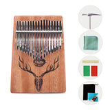VI VICTORY 17 Key Kalimba Thumb Piano, Mahogany Solid Wood, Color-painted【 Antler 】