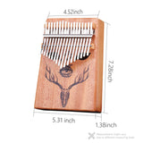 VI VICTORY 17 Key Kalimba Thumb Piano, Mahogany Solid Wood, Color-painted【 Antler 】