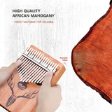 VI VICTORY 17 Key Kalimba Thumb Piano, Mahogany Solid Wood, Color-painted【 Antler 】