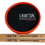 UBETA Ultra Portable Practice Pad - 6'' Drum Pad【Red】with Drum Sticks