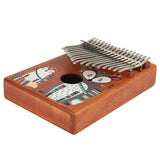 VI VICTORY 17 Key Kalimba Thumb Piano, Mahogany Solid Wood, Color-painted【 Fox 】 *No Carved Key Notes*