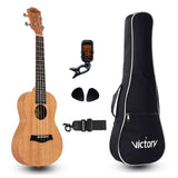 VIVICTORY Soprano Ukulele / 21 Inch / Mahogany / Aquila String / Beginner Kit   【 Natural Color 】