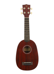 VIVICTORY Pineapple Ukulele / 21 inch / Nylon Strings  /  Gig Bag for beginner   -      【Brown / matte】