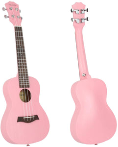 VIVICTORY Concert Ukulele / 21 Inch / Mahogany / Aquila String / Beginner Kit -【 Pink 】