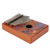VI VICTORY 17 Key Kalimba Thumb Piano, Mahogany Solid Wood, Color-painted 【 Aircraft 】*No Carved Key Notes*