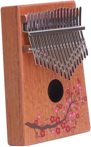 VI VICTORY 17 Key Kalimba Thumb Piano, Mahogany Solid Wood, Color-painted 【 Plum 】