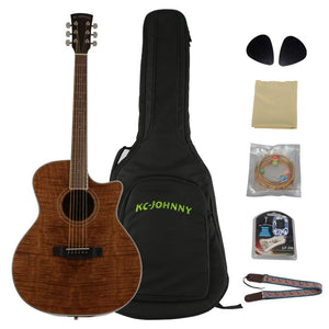 KC-JOHNNY Acoustic Guitar / Flamed Mahogany Body Package kit 【Burning Man】KC-GAFM-460C
