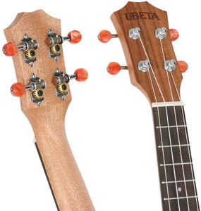 UBETA UC-K-062 Acacia Koa Concert Ukulele with Italy Aquila strings (6 in 1) Kit: Gig bag, clip-on tuner, Aquila strings,picks and straps