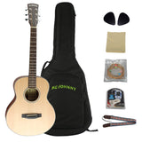 KC-JOHNNY Acoustic Guitar / GS Full Body Spruce Top Black ABS Binding Mahogany Neck【White Blonde】KC-GSM-350