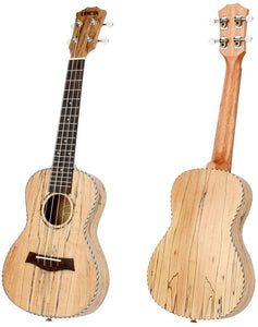 UBETA Concert Ukulele Spalted Maple UC-SM- 061 23 inch with Ukulele Set Strap Nylon String