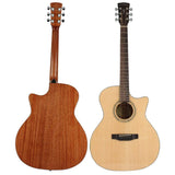 KC-JOHNNY Acoustic Guitar / 41” / GA Cutaway All Solid Spruce Mahogany Green Pearl, EXP-16 Strings【Fluvial-W】KC-GAM-4150C