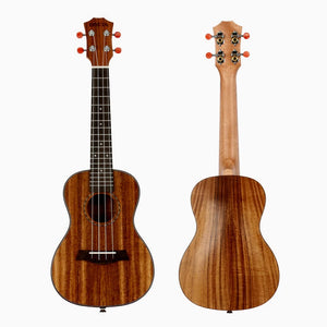 UBETA UC-K-062 Acacia Koa Concert Ukulele with Italy Aquila strings (6 in 1) Kit: Gig bag, clip-on tuner, Aquila strings,picks and straps