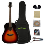 KC-JOHNNY Acoustic Guitar / 41'' / Full Body Martin Shape Mahogany 【 ROCK STAR 】 KC-NDM-440BS