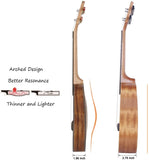 UBETA US-K-062 Acacia Koa Soprano Ukulele with Italy Aquila strings (6 in 1) Kit: Gig bag, clip-on tuner, Aquila strings,picks and straps