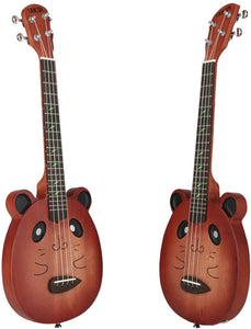 UBETA Electric Tenor 26 inch Ukulele Mahogany Body with Gig bag, tuner,picks, Aquila nylon strings, chord card, red electric line and strap