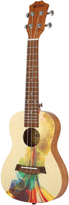 VIVICTORY Splash Painting Concert Ukulele 23 Inch, Spruce Mahogany Body with Beginner kit : Gig Bag,Tuner,Straps,Picks and Nylon String Concert Ukulele 23"【Bubble】