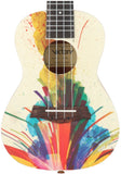 VIVICTORY Splash Painting Concert Ukulele 23 Inch, Spruce Mahogany Body with Beginner kit : Gig Bag,Tuner,Straps,Picks and Nylon String Concert Ukulele 23"【Fountain】