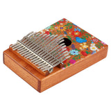VI VICTORY 17 Key Kalimba Thumb Piano, Mahogany Solid Wood, Color-painted 【 Carnation 】