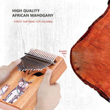 VI VICTORY 17 Key Kalimba Thumb Piano, Mahogany Solid Wood, Color-painted【 Fox 】