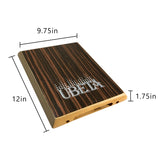 UBETA Compact Travel Cajon Box Drum Flat Hand Drum Percussion Instrument with Adjustable Strings【 Veined Ebony 】