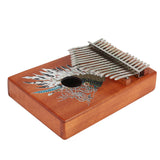 VI VICTORY 17 Key Kalimba Thumb Piano, Mahogany Solid Wood, Color-painted 【 Indian lion 】 *No Carved Key Notes*