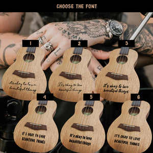 21"【Center Area】 Customized Tattoo Soprano Ukulele